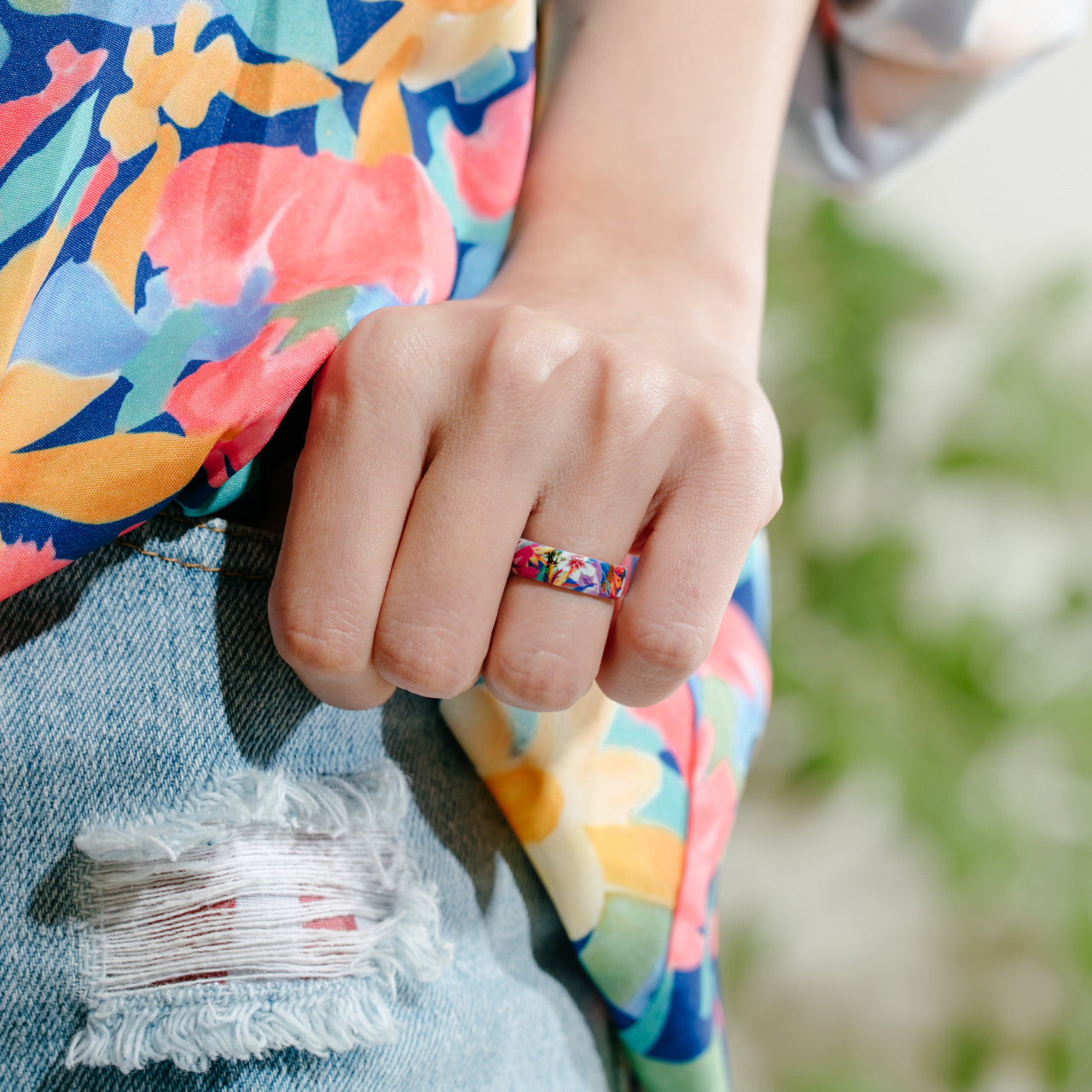 Women's Printed Harmony 3 - Silicone Ring