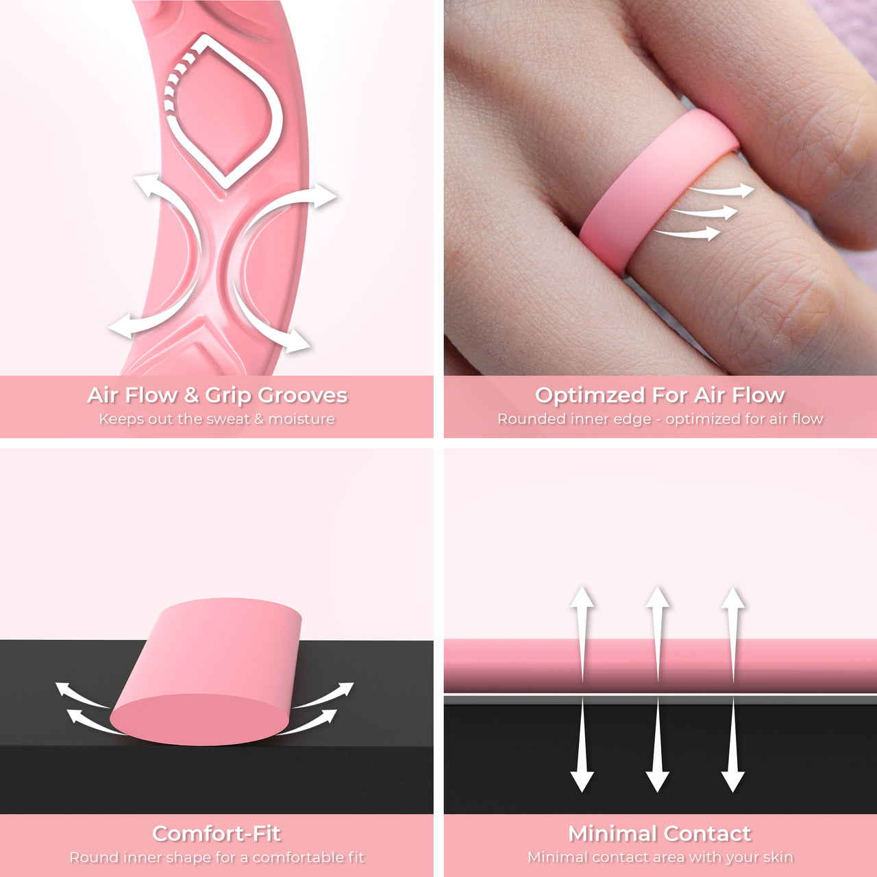 Women's Breathable Aura - Silicone Ring
