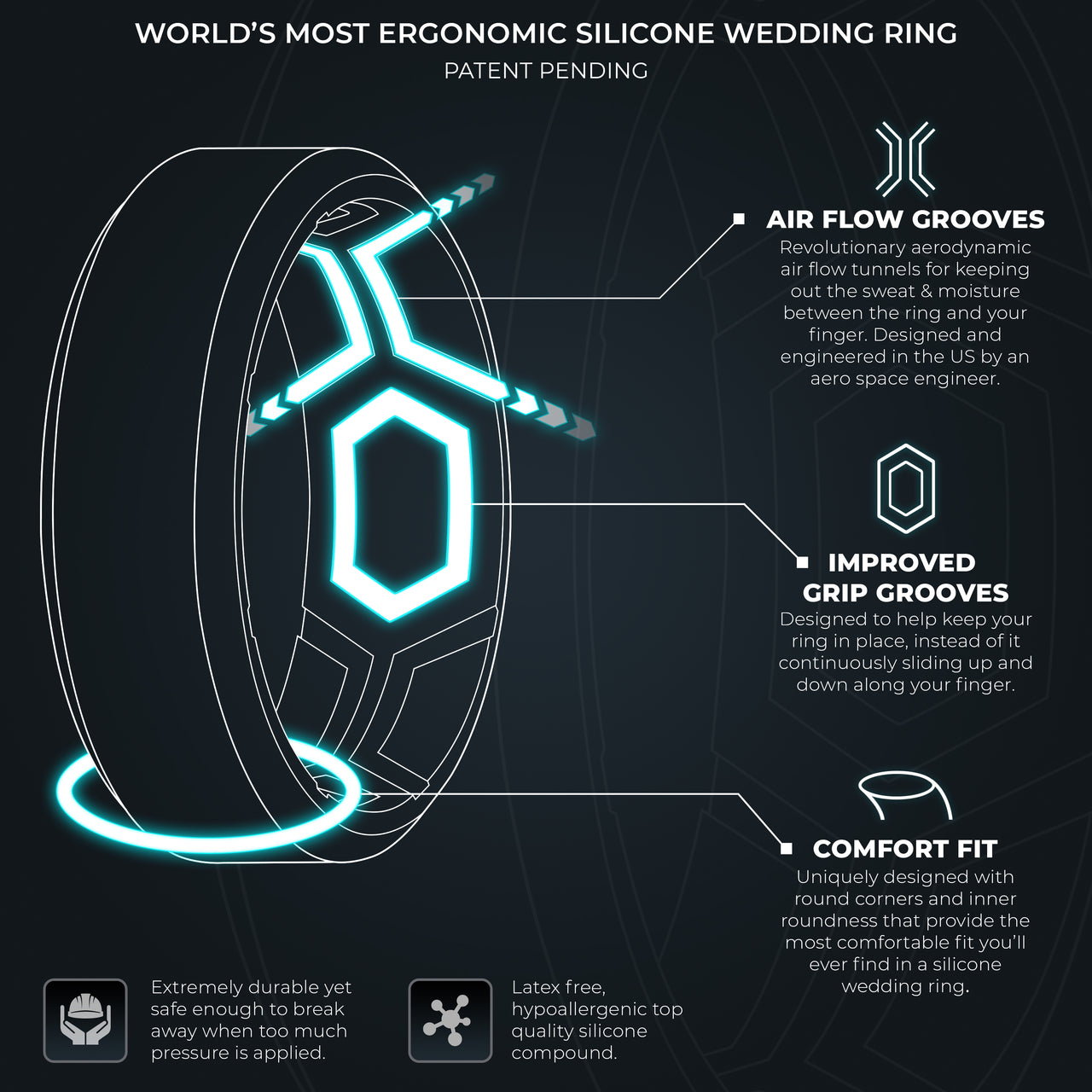 Men's Breathable Inferno - Sillicone Ring