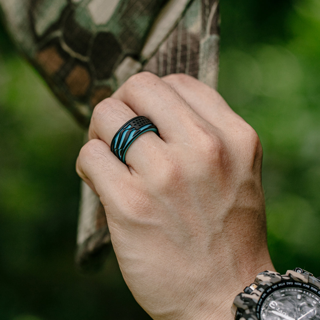 Printed Men's Ring