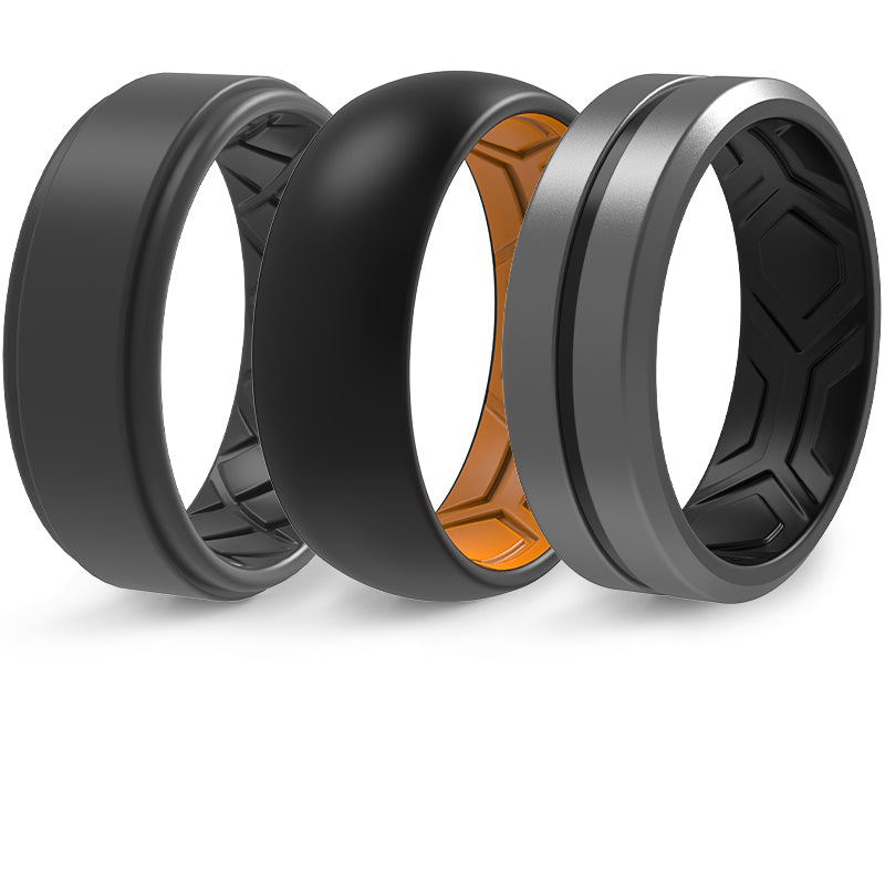 Mens rubber promise on sale rings