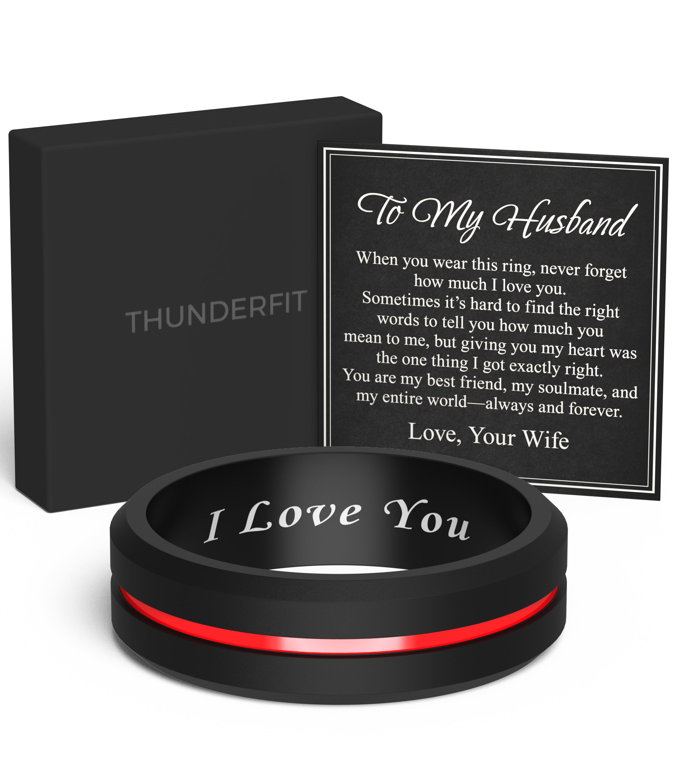 Pre-engraved Men's Silicone Ring
