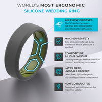 Thumbnail for HEX Breathable Men’s Silicone Ring