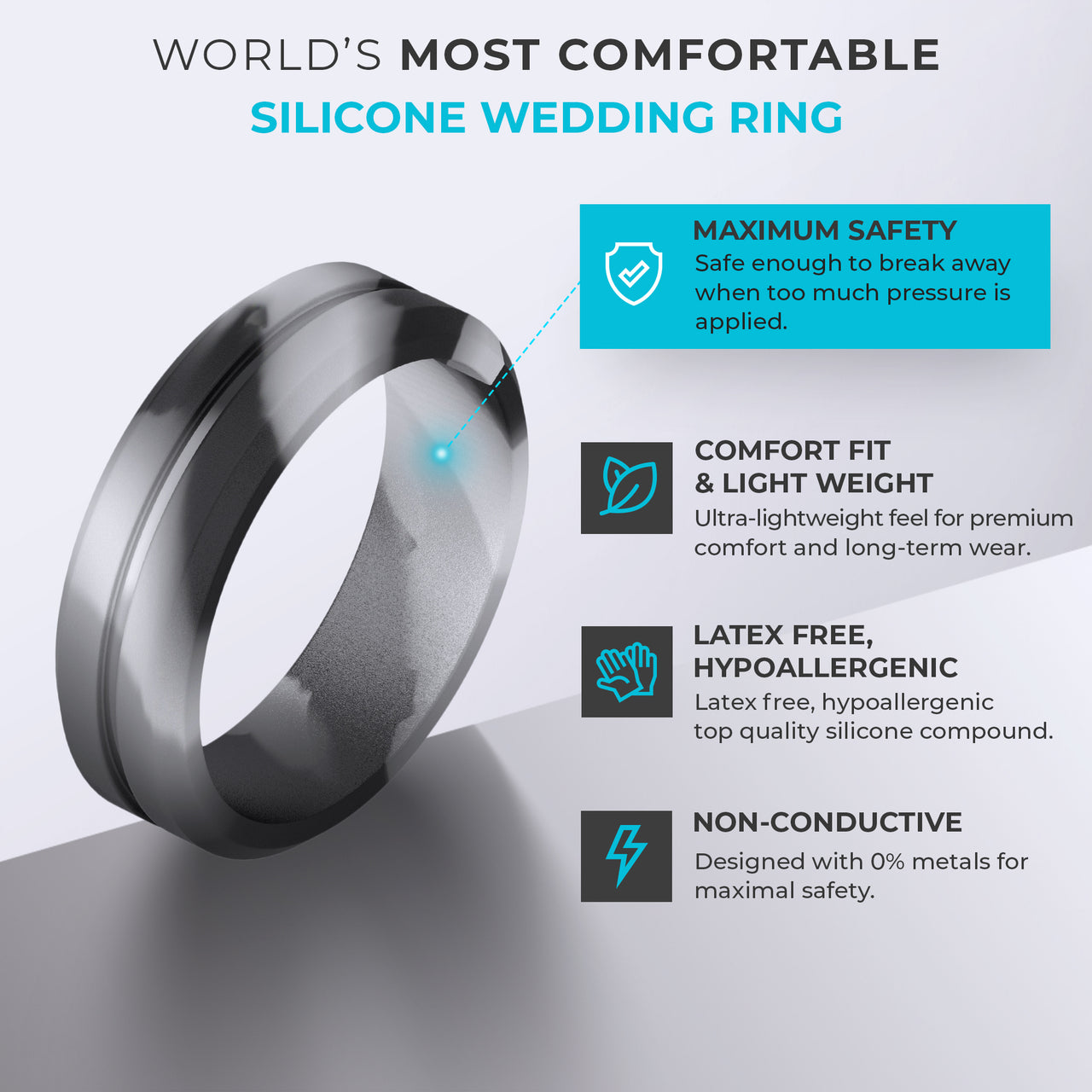 Hero Men’s Silicone Ring