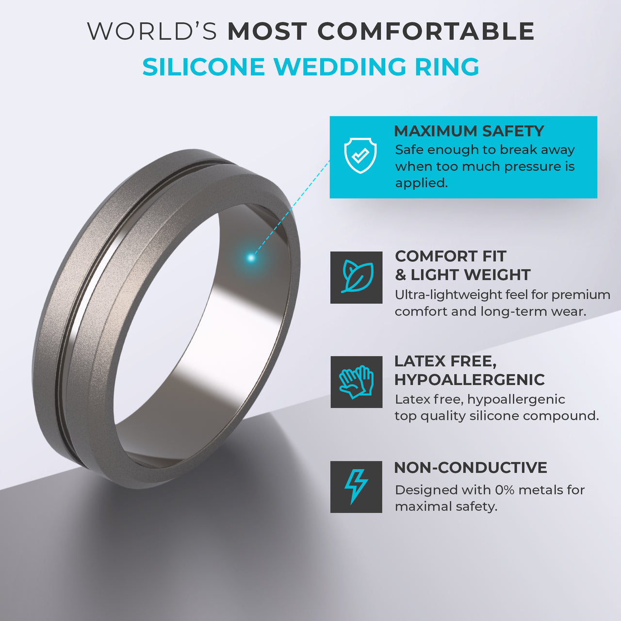 Hero Men’s Silicone Ring