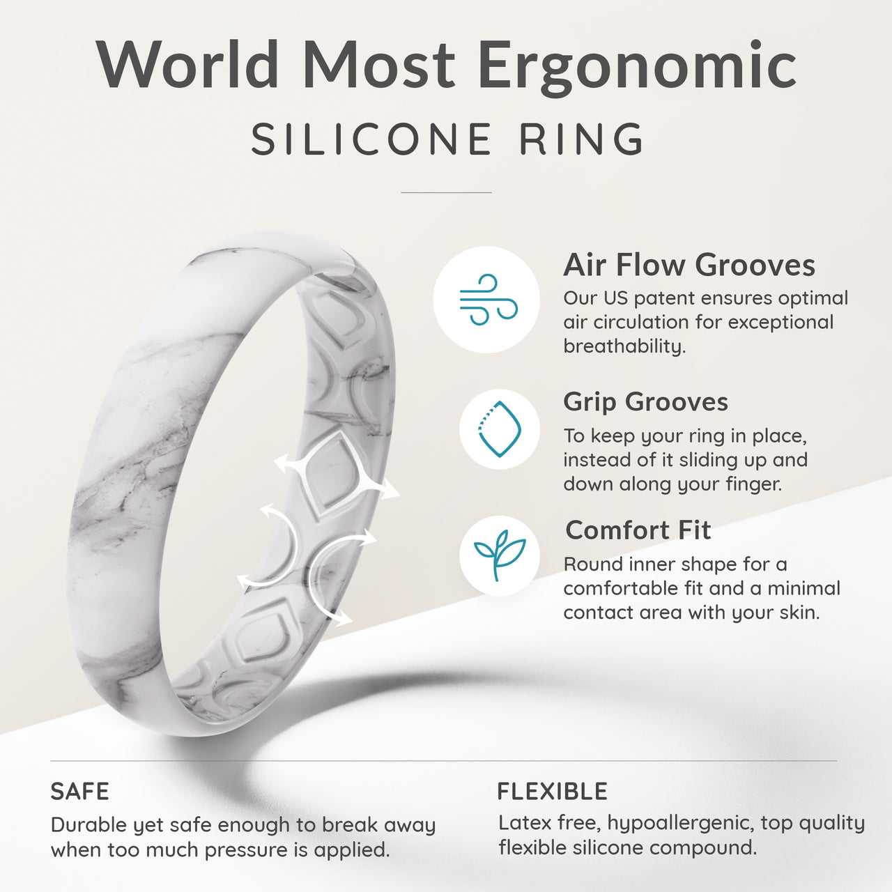 Glyph Breathable Women’s Silicone Rings