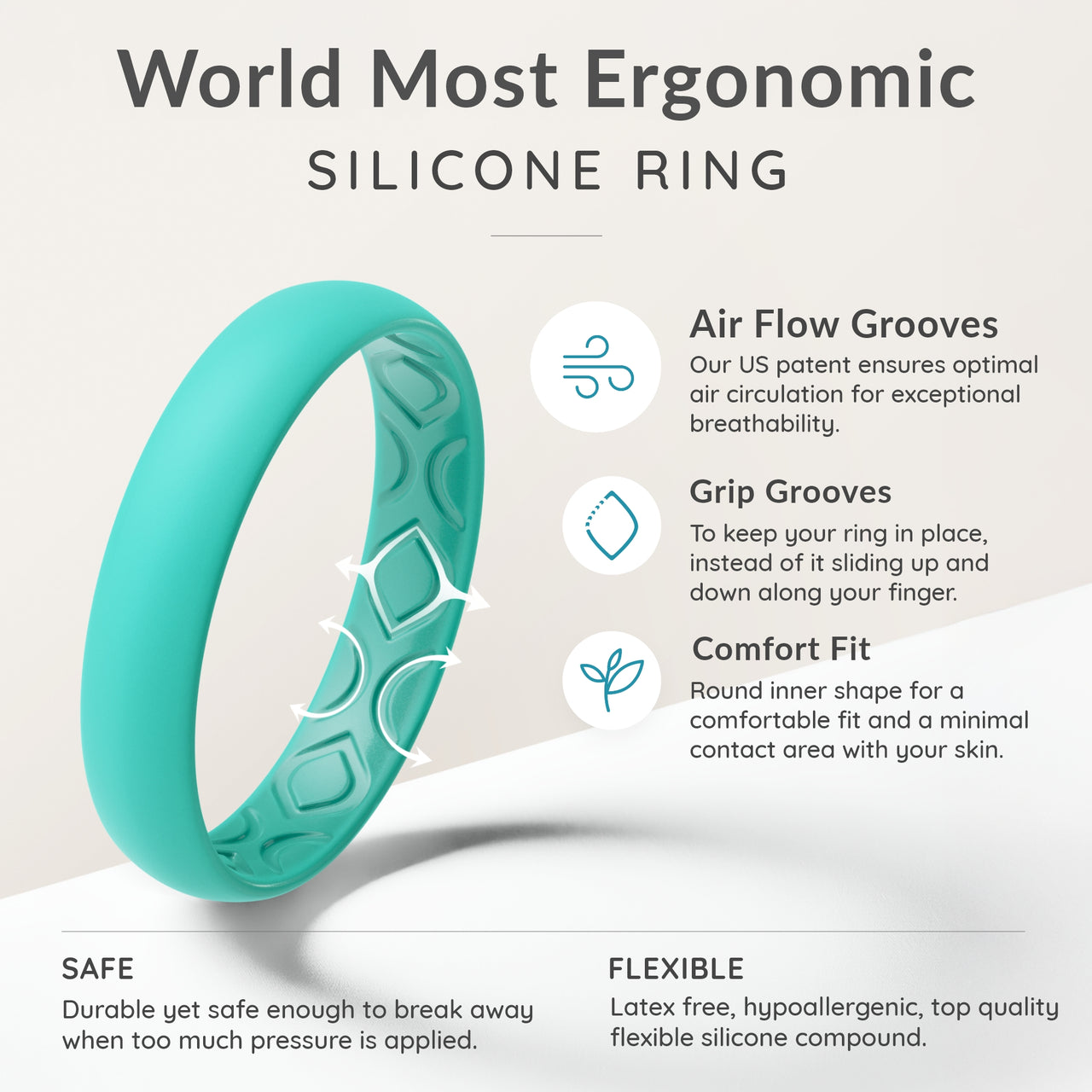 Glyph Breathable Women’s Silicone Rings