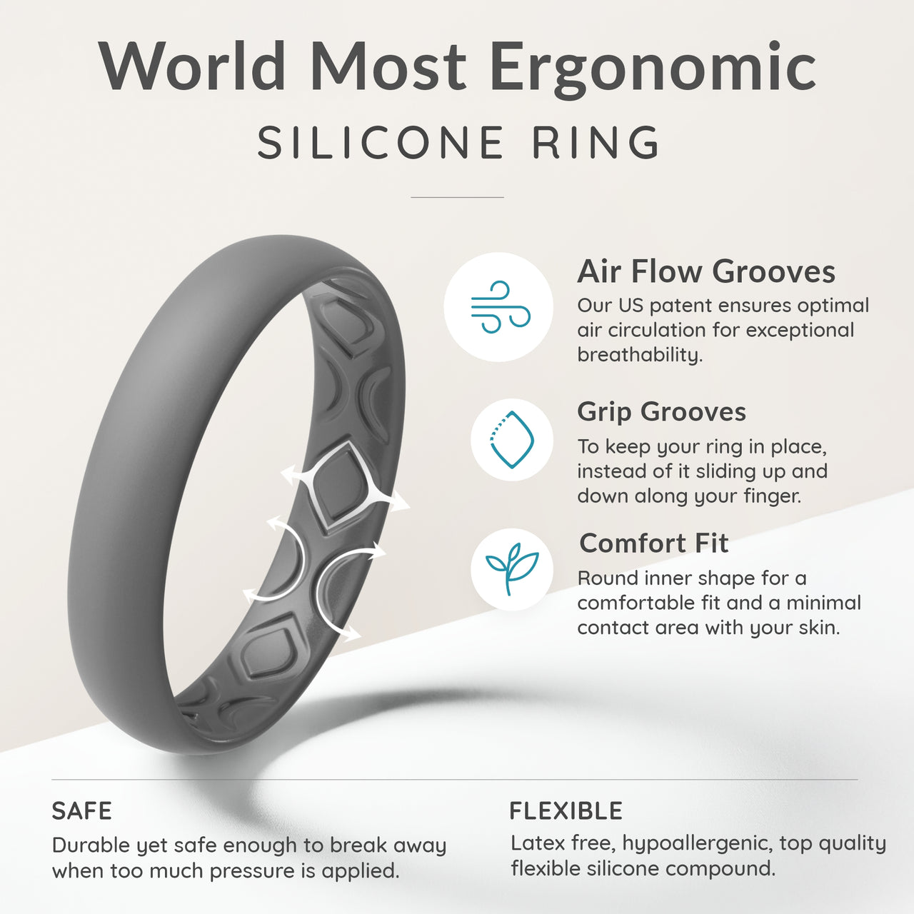 Glyph Breathable Women’s Silicone Rings