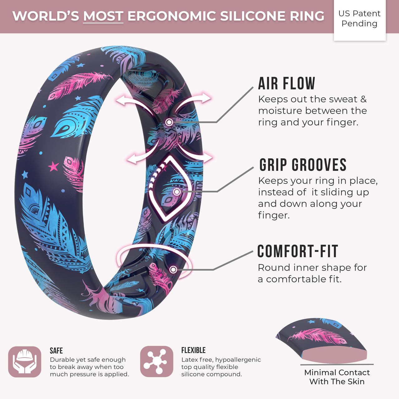 Printed Women’s Silicone Rings