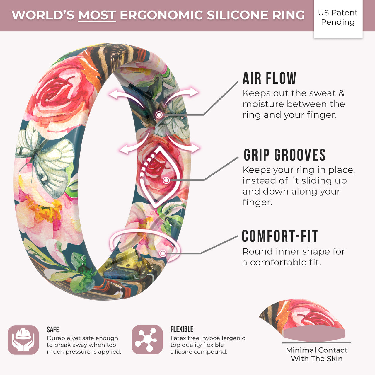 Printed Women’s Silicone Rings