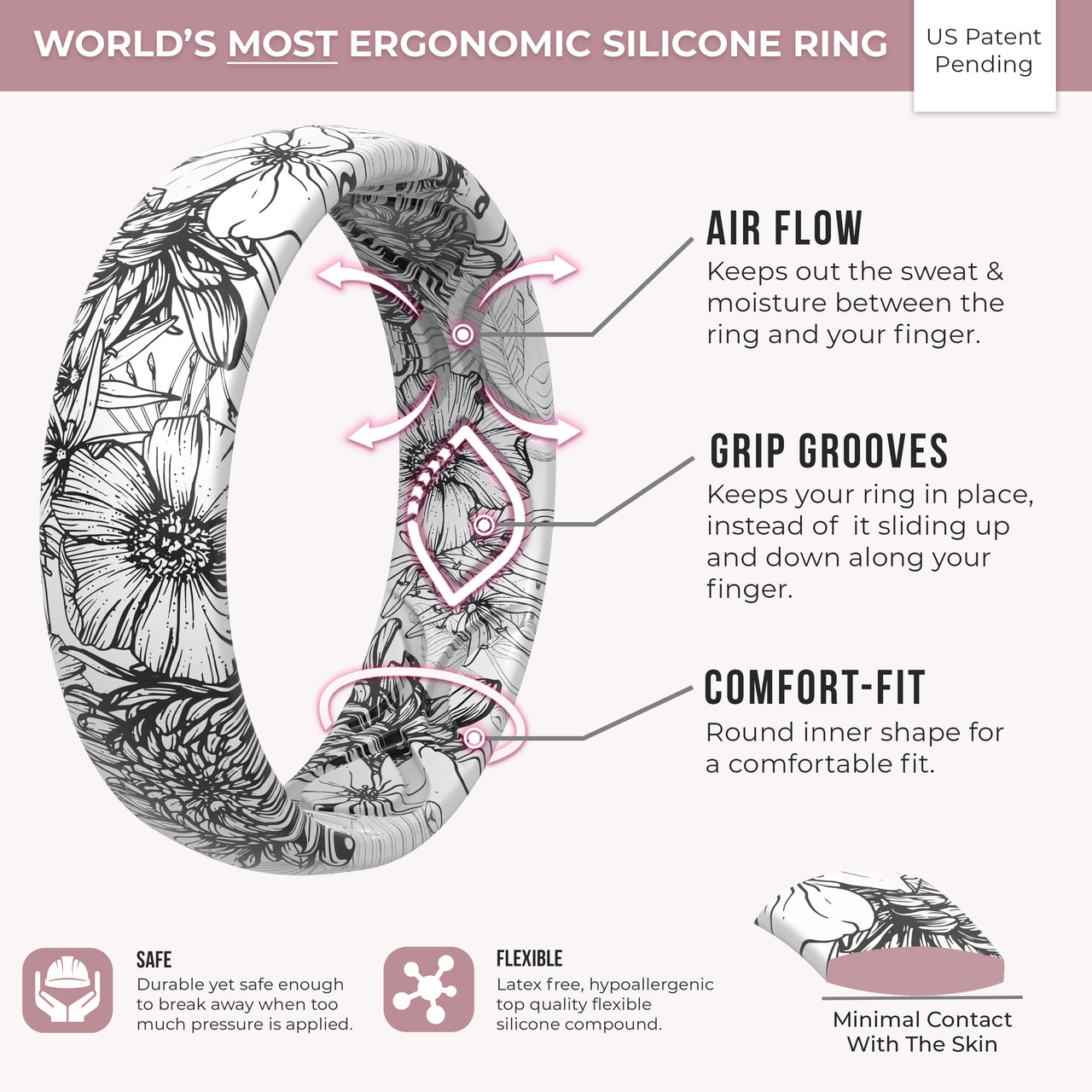 Printed Women’s Silicone Rings