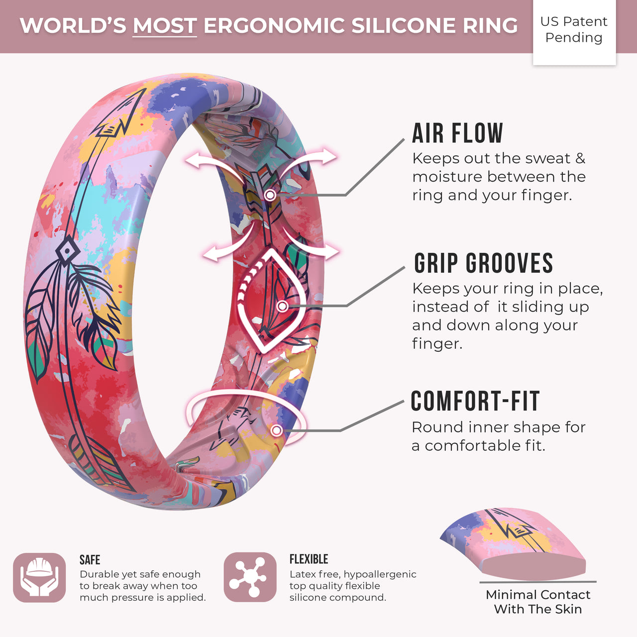 Printed Women’s Silicone Rings