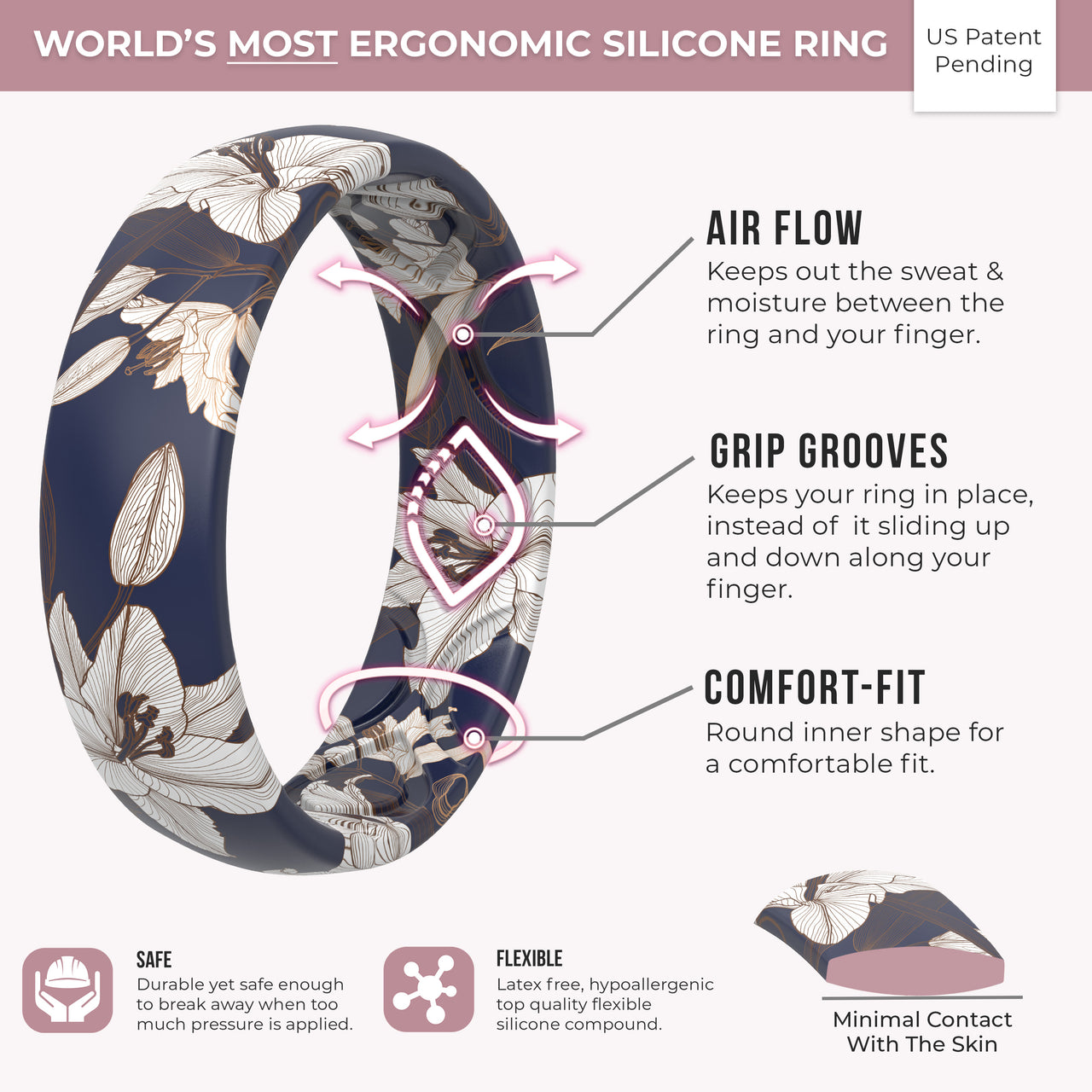 Printed Women’s Silicone Rings