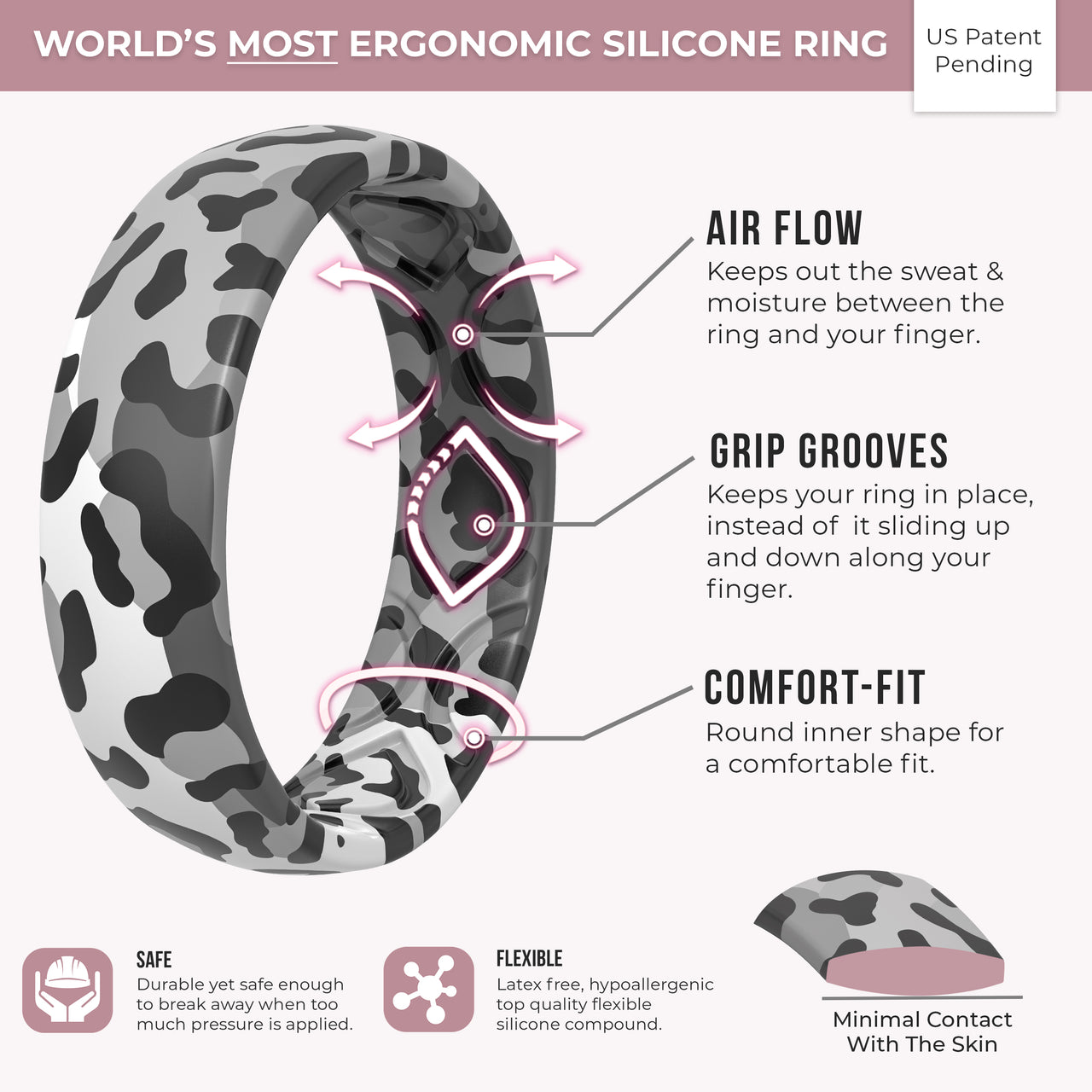 Printed Women’s Silicone Rings