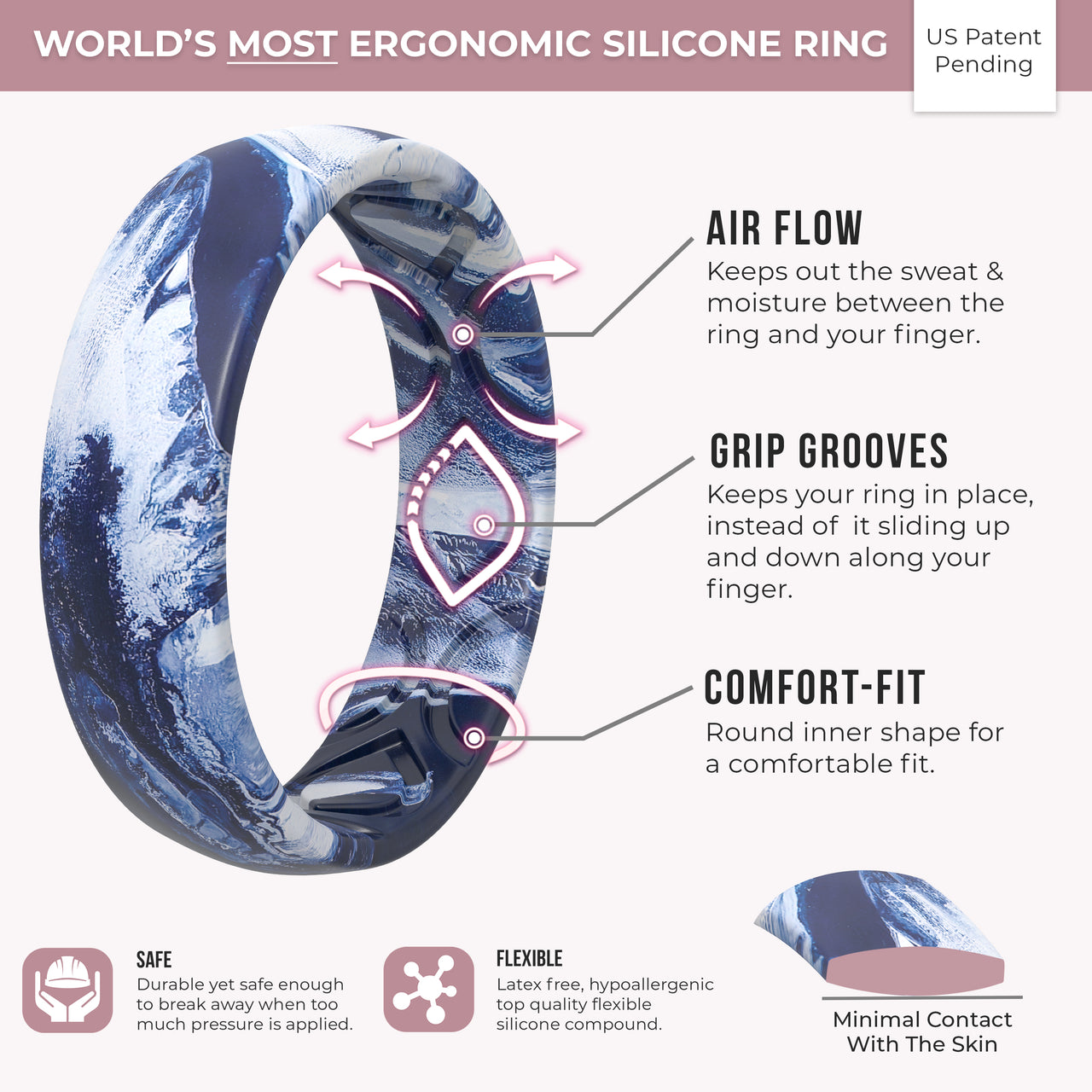 Printed Women’s Silicone Rings