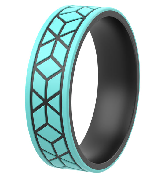 Women's Printed Aura 4  - Silicone Ring